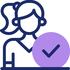 Customer Support Women Professional Icon in Dualtone Style