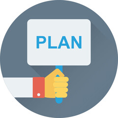 An icon of plan flat vector 