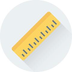 Icon of ruler flat vector 