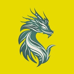 green dragon is a symbol of the new year.