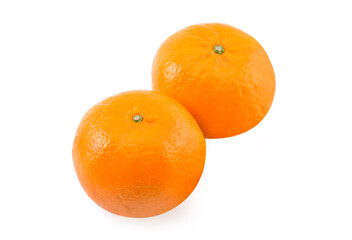 Orange fruits isolated on white background