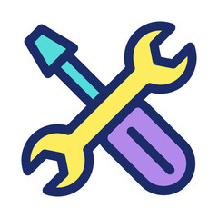 Customer Support Repair Icon in Color Style