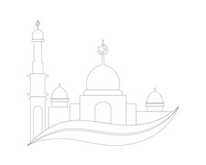 Simple vector of a mosque