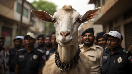 Sheep in Police uniform, cute and cool Eid ul Adha backgrounds