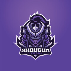 Shogun Cyborg Mascot Esport Logo Design Illustration For Gaming Club