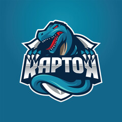 Raptor Mascot Esport Logo Design Illustration For Gaming Club