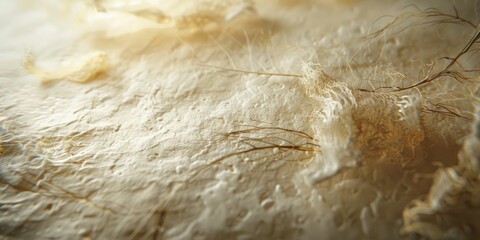 Natural and tactile, a close-up view reveals the fibrous detail of textured paper