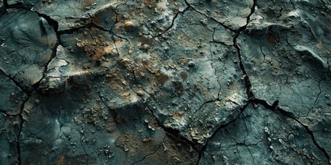 Damaged texture of cracked concrete, a testament to urban decay and neglect