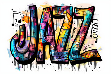 graffiti on the wall with " Jazz"