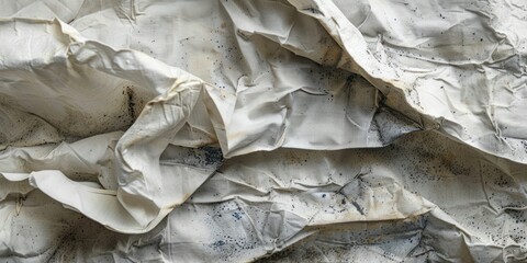 Fabrics, bleached and worn thin, embody the delicate grace of their own decay