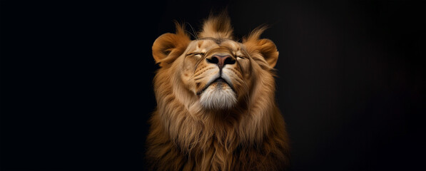 Lion animal face portrait