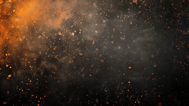 black orange spot , a normal simple grainy noise grungy empty space or spray texture , a rough abstract retro vibe shine bright light and glow background template color gradient 
