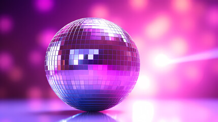 Disco ball illustration, multicolor music background