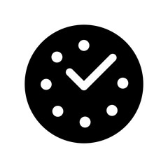 Clock face icon vector. Wall Clock illustration sign. Time symbol. watch symbol or logo. - obrazy, fototapety, plakaty