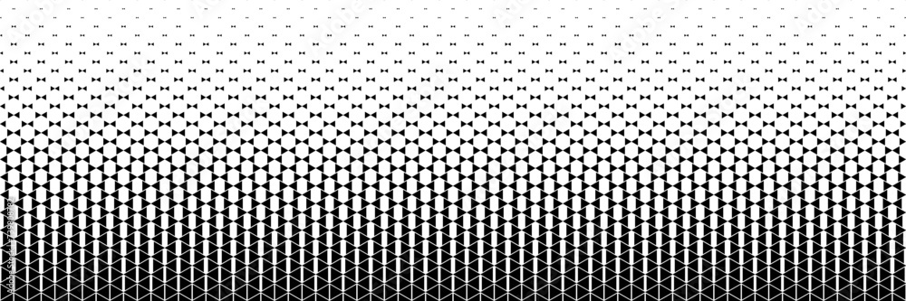 Aufkleber horizontal black halftone of triangle design for pattern and background.