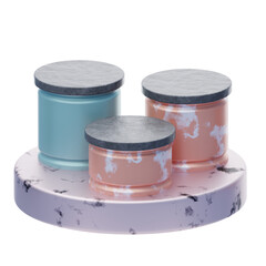 3D Podium Three Pieces Like Pillars