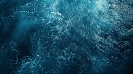 Obraz premium blue sea , template empty space , grainy noise grungy texture color gradient rough abstract background shine bright light and glow