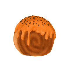 illustration of croissant bomboloni