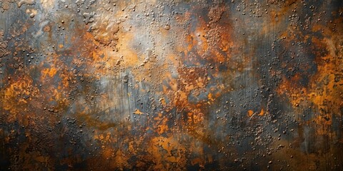 Corroded texture on rusty metal grunge, epitomizing industrial wear