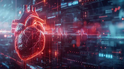 Rolgordijnen Heartbeat line transforming © Salman