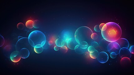 Dark background with glowing balls