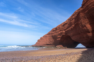 Legzira Beach with Red Arches, Morocco Coast, Marocco Legzira Landscape, Amazing Africa Place