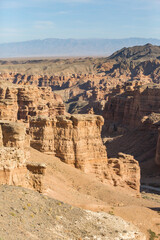 Castles Valley view. Charynsky canyon landscape. Kazakhstan - 739817133