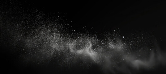 Dust particles texture. isolated on black background