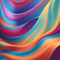 colorful silk cloth Waves