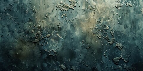 Neglected surface characterized by warped and moldy water damage grunge texture - obrazy, fototapety, plakaty