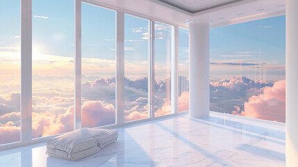 interior apartment in the clouds light