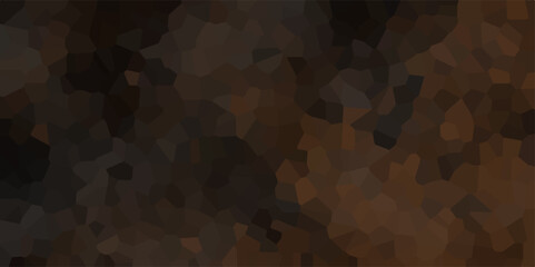 Dark Brown vector background with triangles. Dark Black vector triangle mosaic cover. A completely new color illustration in a vague style. - obrazy, fototapety, plakaty