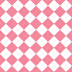 Pink Plaid Fabric Pattern Texture Vintage Geometric Design