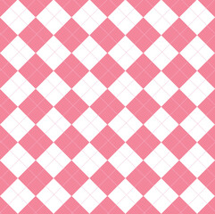 Pink Plaid Fabric Pattern Texture Vintage Geometric Design