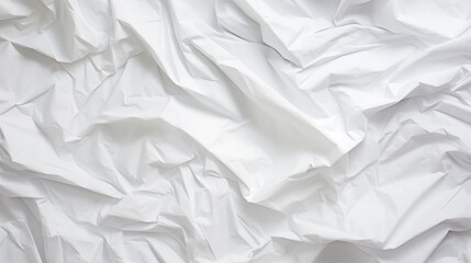 Fototapeta premium White crumpled paper close up texture background