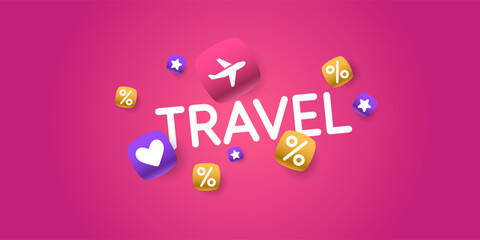 Conceptual poster sales and discounts of airplane tickets.