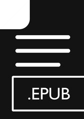 EPUB  File format Icon Black fill