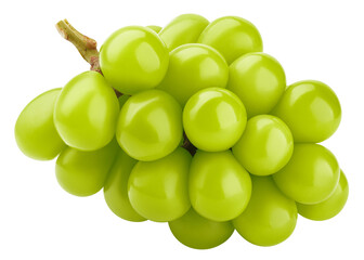green Grape bunch, isolated on white background, full depth of field