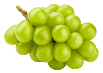 green Grape bunch, isolated on white background, full depth of field