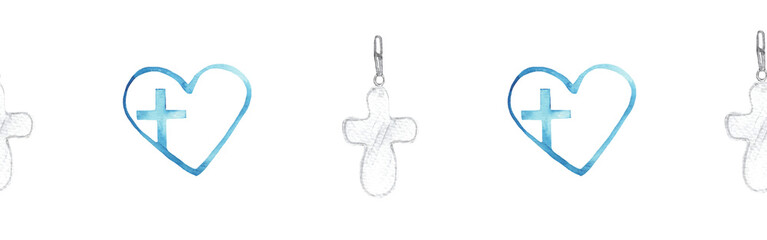 Watercolor hand drawn illustration thanksgiving to the Lord,christian border.Christian. Decorative border for the background of Christian publications, the design of banners, cards, sites