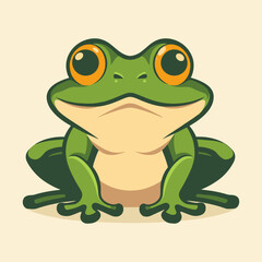 Flat modern logo frog vector icon illustration