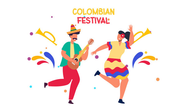 Colombian independence day celebration. July 20. vector illustration