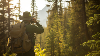 Naklejka premium Dedicated Forest Ranger