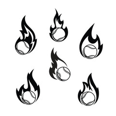 Tennis ball icons. Symbol or emblem. Vector illustration.