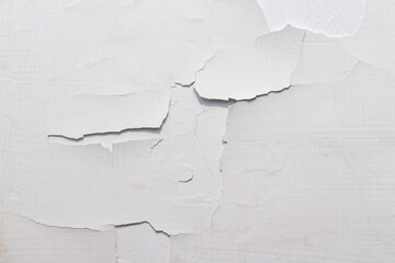 peeling white wall paint background