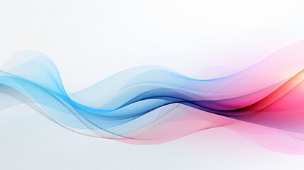 Light soft color wave line on white background.