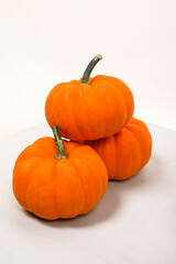 Brightly colour pumpkins