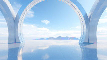 beautiful arches in the sky, concept of heaven