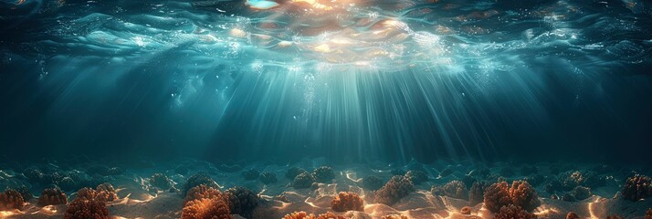 Ocean Conservation Summer Abstract Background, Banner Image For Website, Background, Desktop Wallpaper