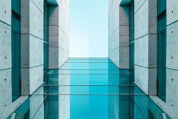 symmetry and patterns in architectural structures, capturing striking compositions that play with lines and shapes --ar 3:2 --v 6 Job ID: 184408ba-e674-4d2f-bb06-ff31f593dcd2